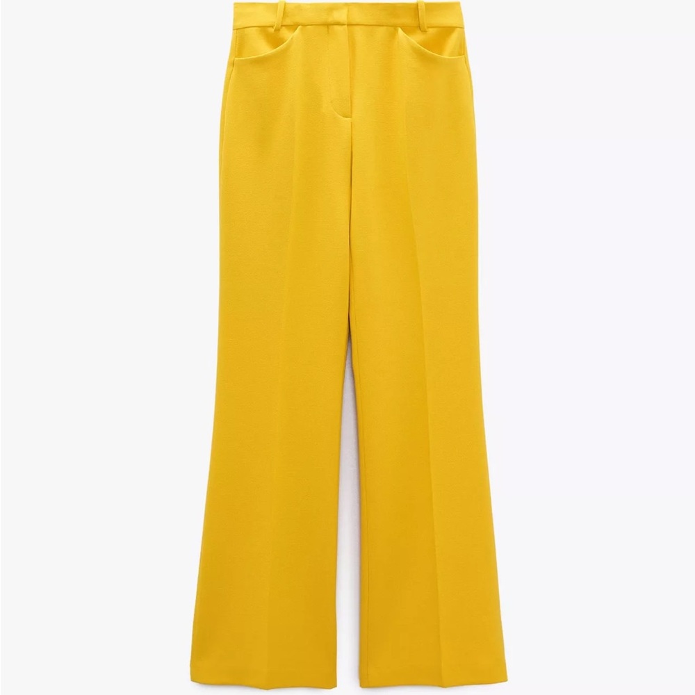 Zara Yellow Straight Leg Pants